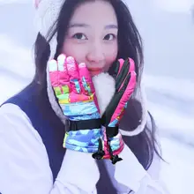 1 пара S/M водонепроницаемые лыжные зимние варежки женские зимние перчатки для сноубординга теплые мужские зимние перчатки лыжные Y8N6