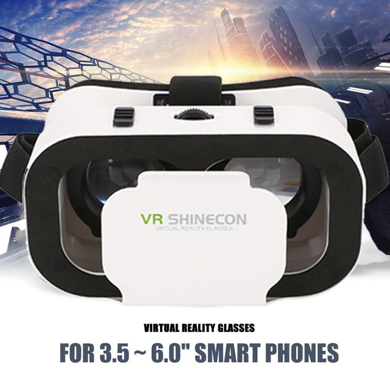 Flash Deals xvhYM VR Virtual Reality 3D VR Glasses Helmets 720 1080P Resolution Supports 4.7 to 6.0 inch For iPhone Android Smartphone Smart Phon