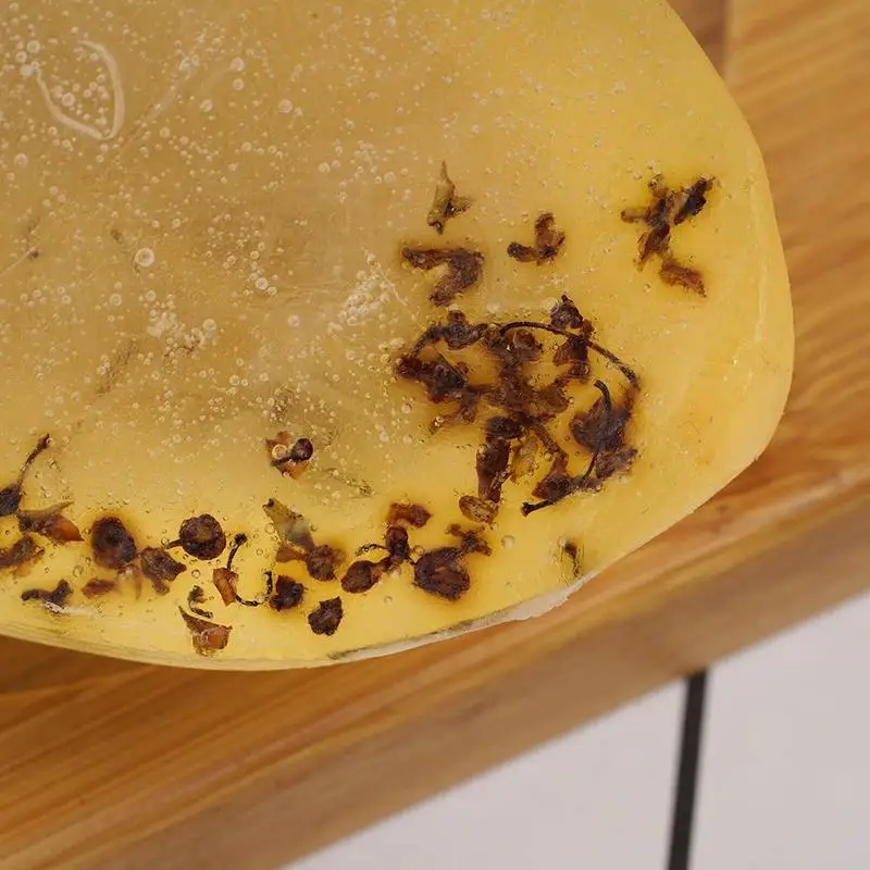 Osmanthus мыло ручной работы лепестки цветов Эфирное Отбеливающее масло очистка и увлажнение кожи Мыло Уход За глубокой кожей лица Soa Z2H3