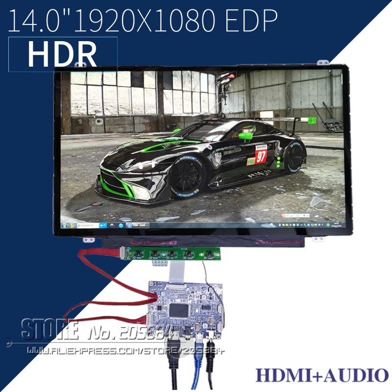 14," 1920x1080/1366x768 VGA HDMI/EDP ЖК-драйвер 14,0 дюймов ЖК-экран для ноутбука драйвер платы DIY Kit - Цвет: EDP 1920x1080