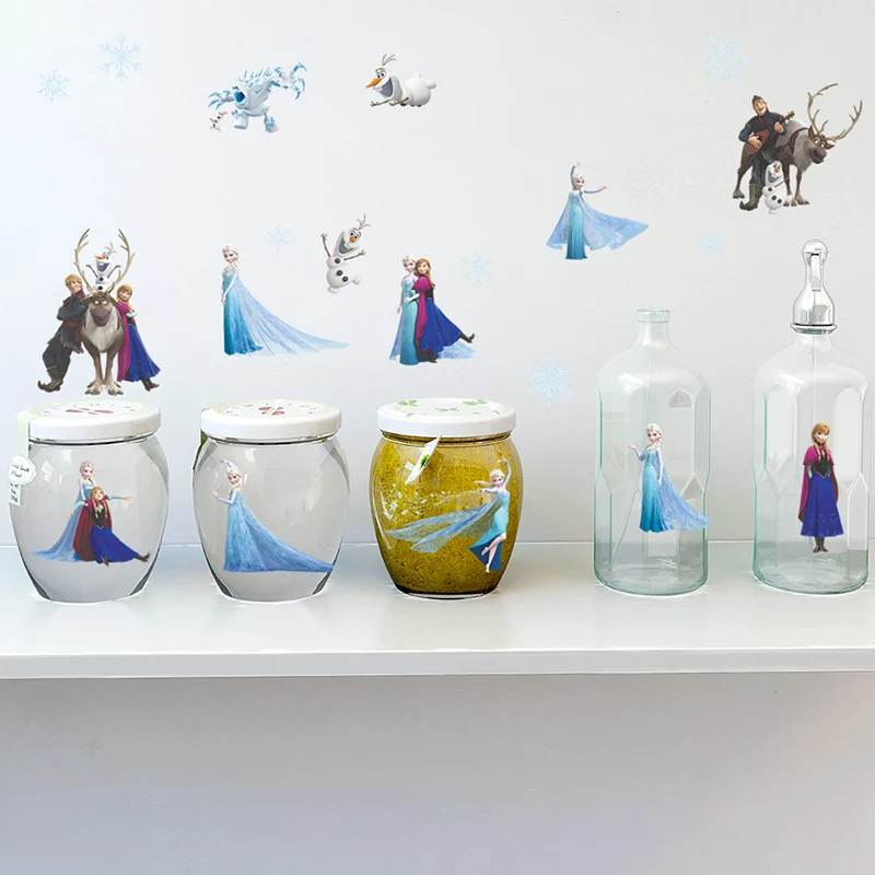 Cartoon DIY Frozen Princess Elsa Anna Wall Stickers For Girl Children Room Background Decoration Removable Kids Bedroom Poster Cartoon DIY Frozen Princess Elsa Anna Wall Stickers For Girl Children Room Background Decoration Removable Kids Bedroom Poster