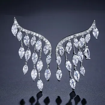 

fashion special design cz stud earring for women bridal wedding gift