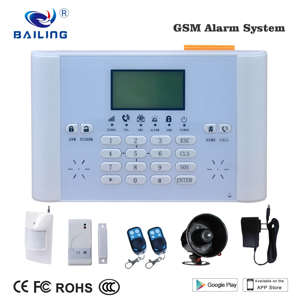 Беспроводная GSM сигнализация для домов и защита безопасности с многоязычным