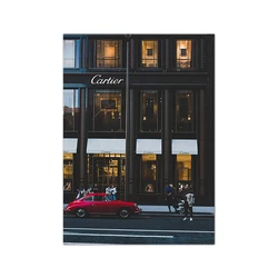European Street Canvas Art - Black & White Vintage Photo Wall Decor - 42x60 cm No Frame (PB6504)