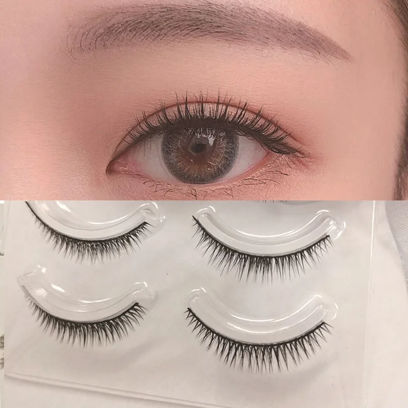 5PairsJapaneseCosFalseEyelashesNaturalCrossEyelashHandmadeFluffyNaturalLashes