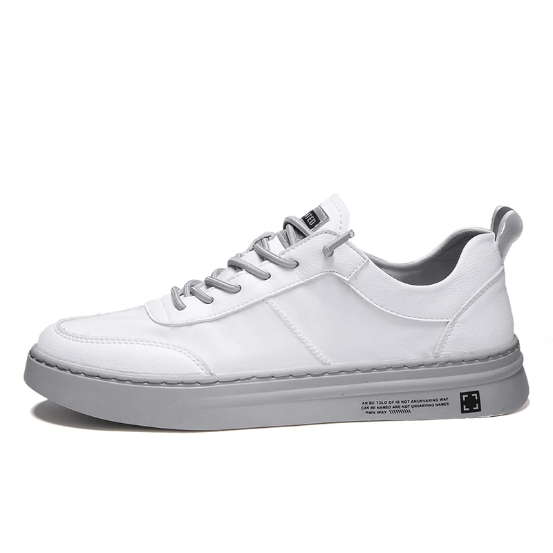 mens white fabric trainers