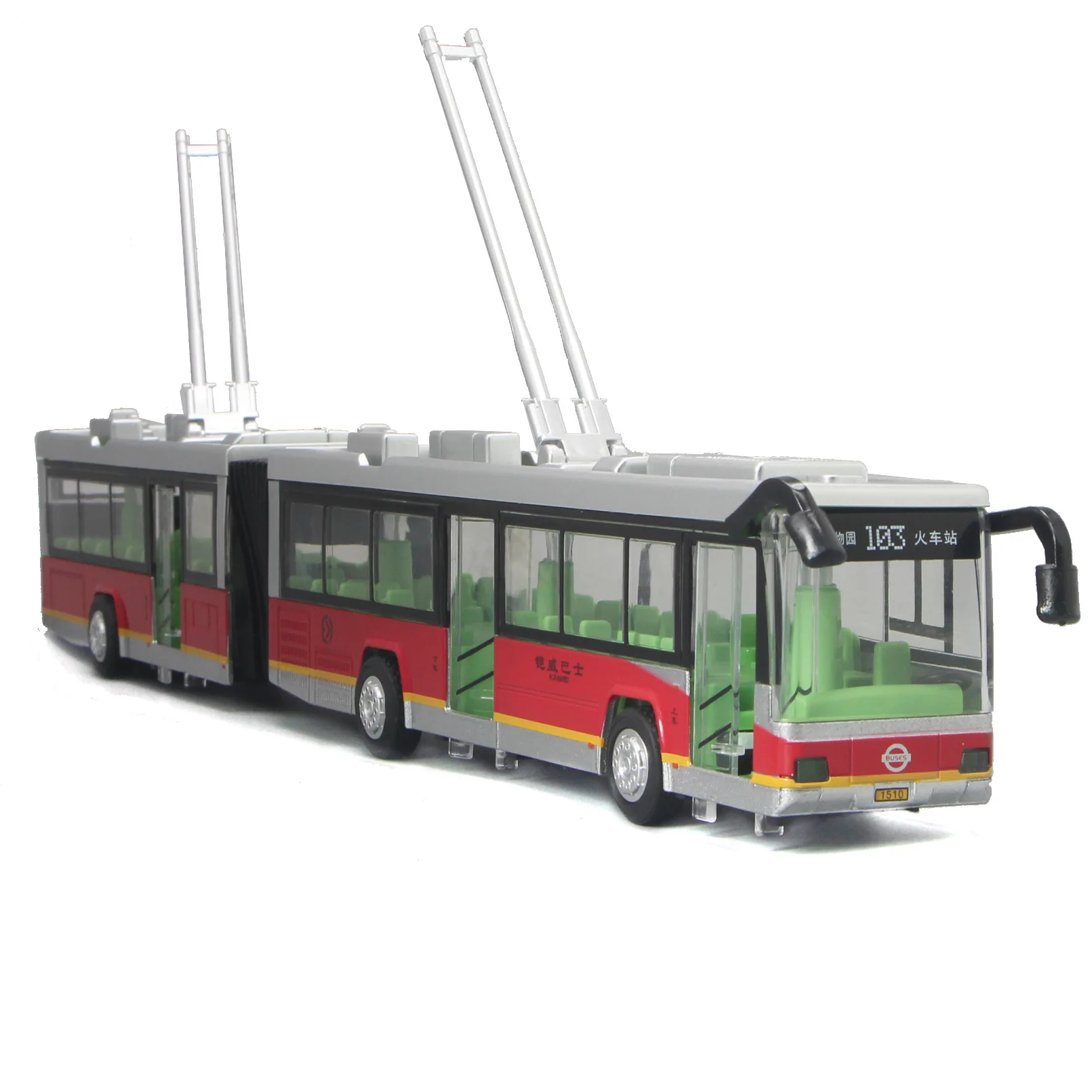 

24cm Simulation Alloy Double-decker Bus Model Extended Tram Bus Toys for Children Adult 1:32 Diecast Model Bus Tour Car Boy