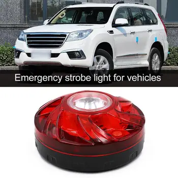 

Emergency LED Road Flare Kit Super Bright LED Roadside Beacons With Magnetic Base Flashing Or Steady Red Lights Visibl 2 Miles