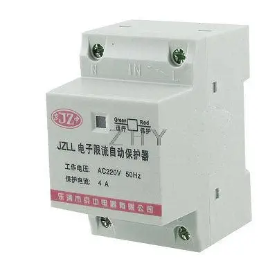 

35mm DIN Rail 2 Pole 2P Electronic Circuit Breaker Overload Protector 4A 220V AC