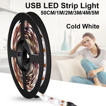 USB 5V светодиодная лента Flexible Under Bed Night Lamp Led Light Strip 2835 SMD лента светодиодная 1M 2M 3M 4M 5M диодная лента