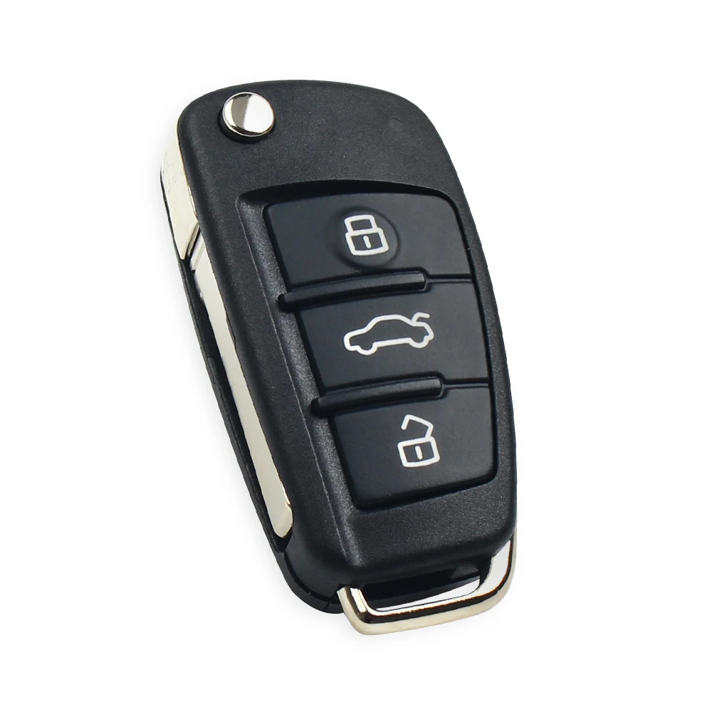 KEYYOU 3/4 кнопки Складной флип дистанционный Автомобильный ключ оболочки брелок чехол ключ для Audi A6L Q7 A2 A3 A4 A6 A6L A8 TT 2008 2009 2010 2011