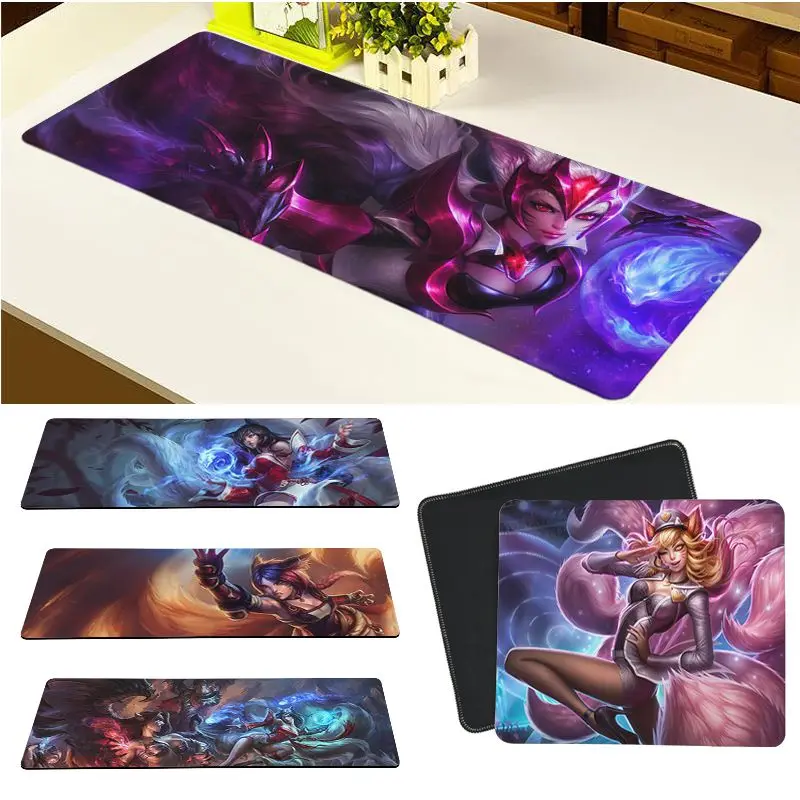 Maiya Top Quality League Of Legends Ahri Silicone large/small Pad to Mouse Game Free Shipping Large Keyboards Mat | Компьютеры и офис