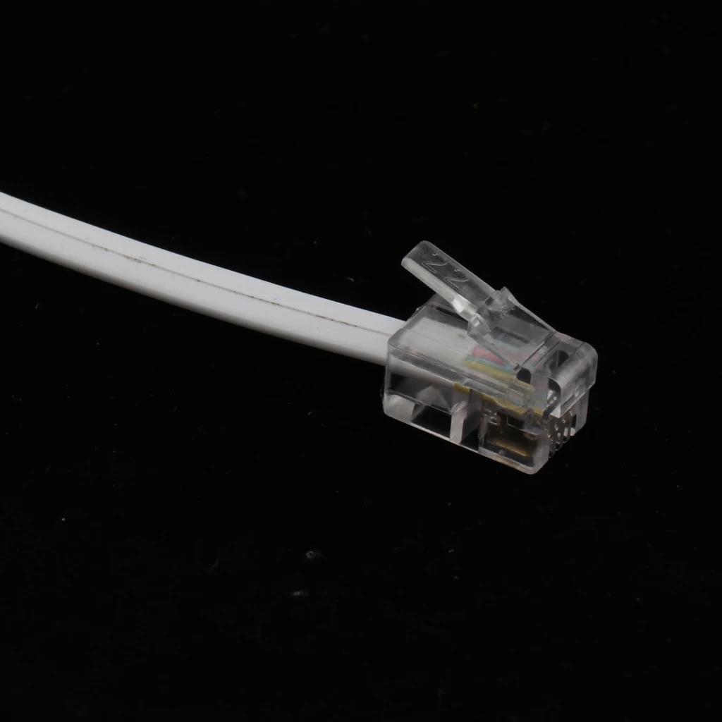 Cable 1-5 Feet Curly Coiled Telephone Handset Cord Line 4P4C RJ-22