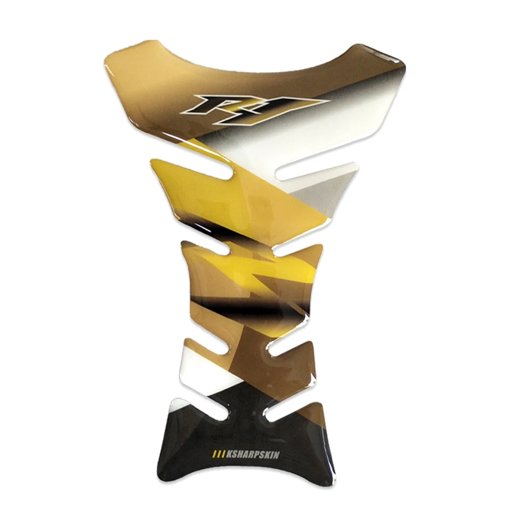 Мотоцикл 3D Fishbone топливный бак крышка бака Накладка Крышка для Yamaha R1 r1 - Цвет: yellow