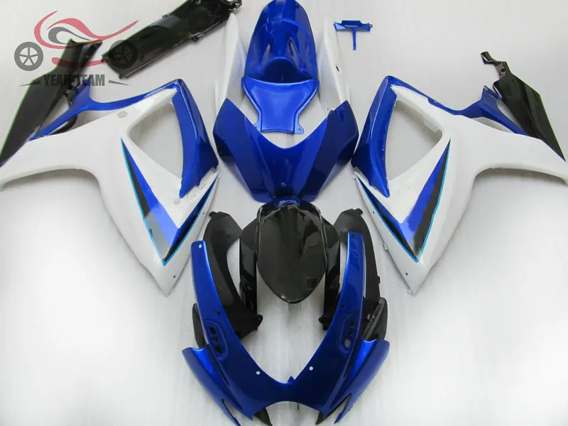 Литьевая форма китайские Обтекатели для SUZUKI 2006 2007 GSXR 600 750 K6 белый обтекатель