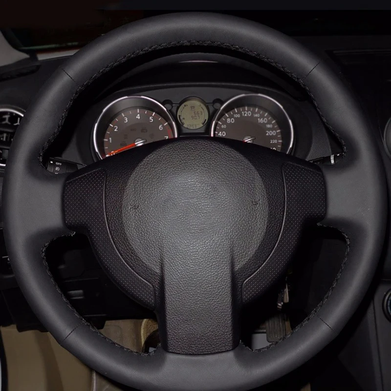 Ручное шитье все кожаные чехлы на руль для Nissan Qashqai J10 X-TRAIL NV200 2008-2012 автостайлинг