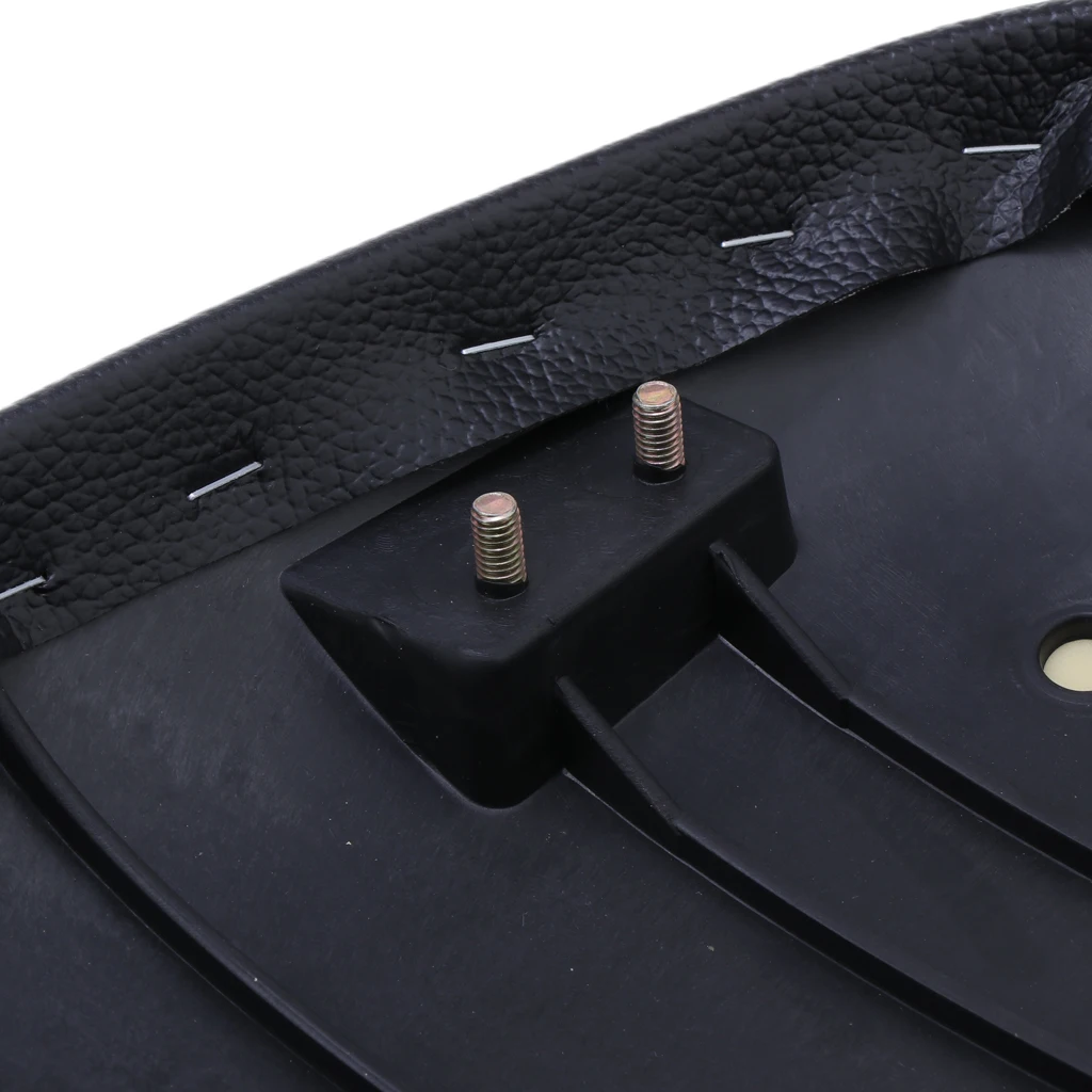 Motorcycle Flat Vintage Seat &amp Soft PU Leather Black Universal |