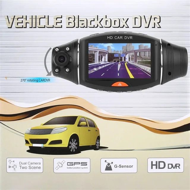$US $27.98 2.7 Inches Dual Lens HD Car DVR Recorder GPS Tracker HD 1080P Camcorder Night Vision DVR Recorder D