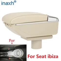 Reposabrazos para Seat ibiza 6j Ibiza 6L, almacenamiento de contenido de tienda central con portavasos, Cenicero, productos con USB