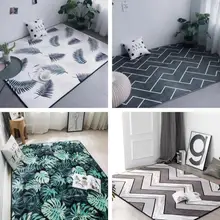INS геометрические плюшевые скандинавские ковры и коврики для гостиной, спальни, пола, скалолазания, детский игровой коврик для ванной комнаты