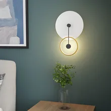 

2021 New Led Wall Lamp For Study Living Room Bedroom Bedside Aisle Corridor Wall Decor White Round Square Design Wall Lamps