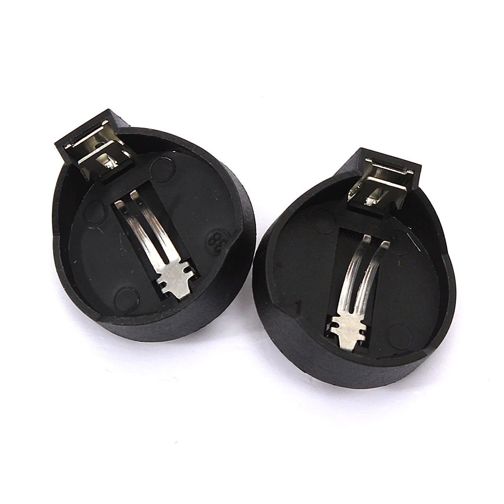 10PCS CR2025 CR2032 Button Coin Cell Battery Socket Holder Case Black Color 10PCS CR2025 CR2032 Button Coin Cell Battery Socket Holder Case Black Color