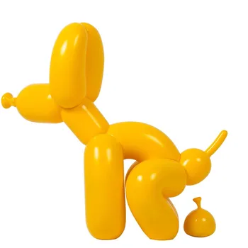 

Bright orange Pooping Dog Figure Art Figurine Resin Craft Abstract Arts Dog Statue Home Decor Xmas Present