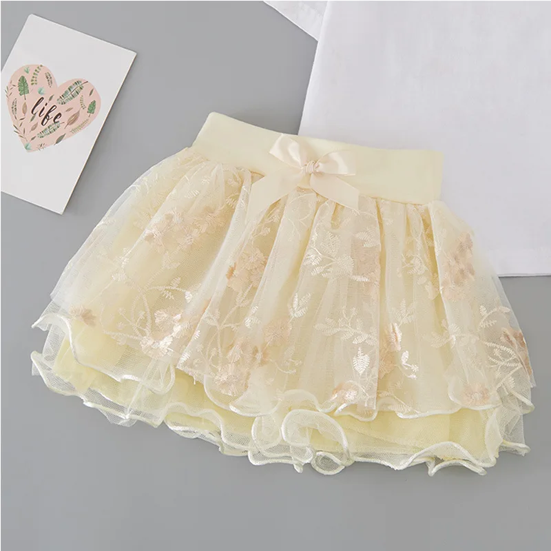 Baby Girls Skirts Flower Pettiskirts Tutu Ball Gown Skirt Toddler Party Kids Skirt