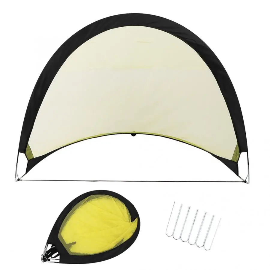 

2pcs Outdoor Portable Soccer Goal Automatic Popup Folding Kids Training Football Door Net with Carrying Bag