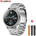 LEMFO Смарт-часы для мужчин 2020 IP68 Водонепроницаемый LF28 дополнительный ремень фитнес-браслет BT5.0 мужские часы для IOS и Android mibro воздуха - фото
