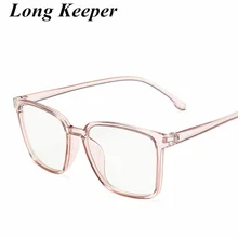 Модная кристально чистая оправа, прозрачная оправа, Повседневные очки, квадратные очки, прозрачные линзы, поддельная оправа для очков