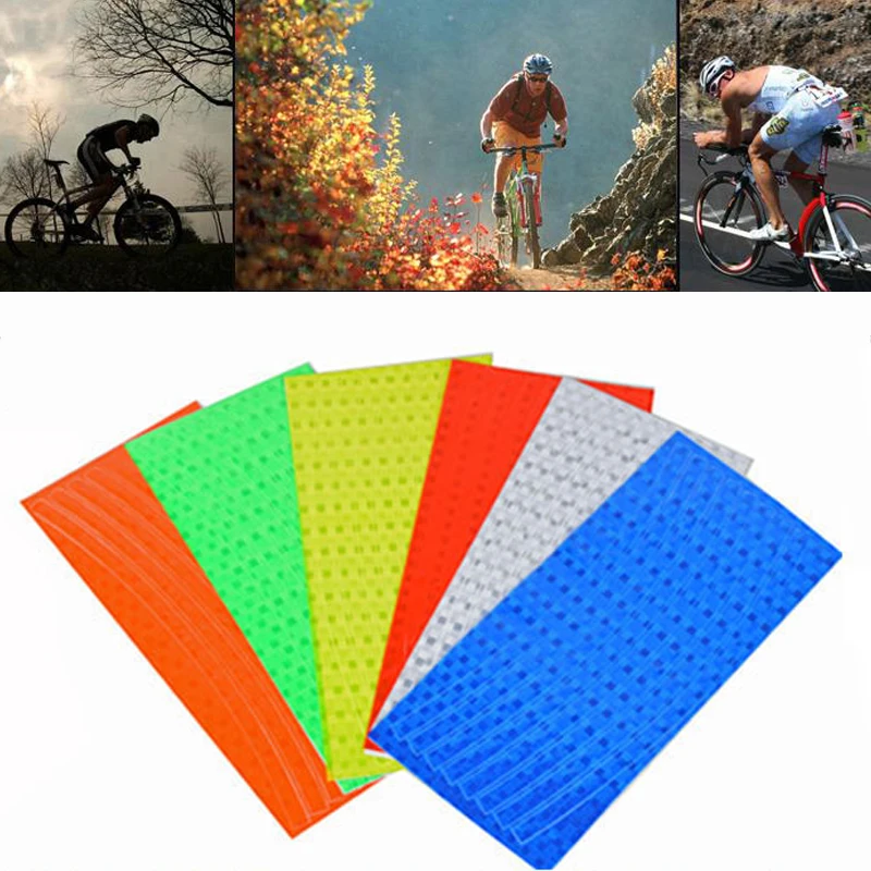 Велосипед MTB лента полоса безопасности серебро светоотражающие украшение Наклейки