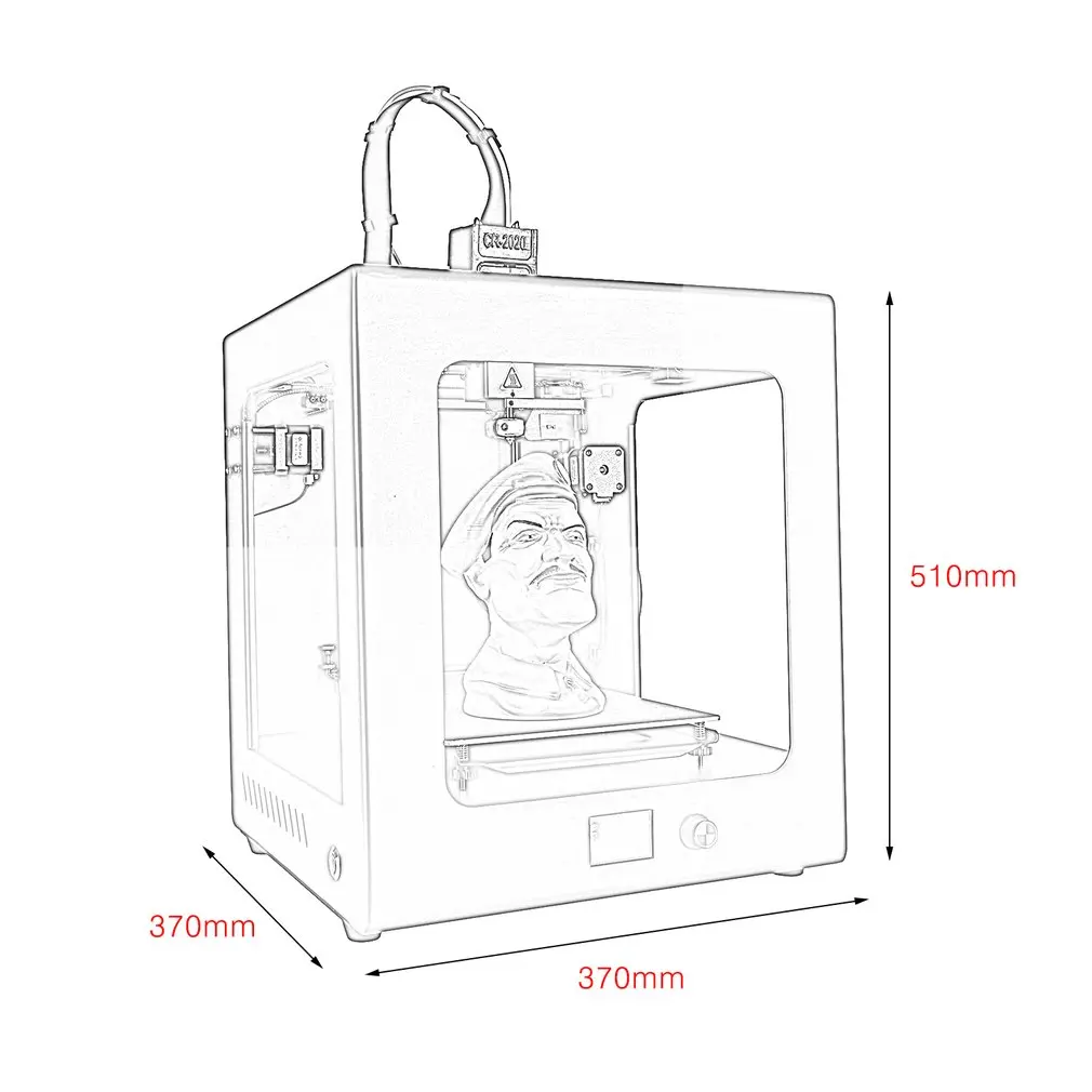 Автоматическое выравнивание металла настольный 3d принтер большой размер печати Высокая Точность печатная машина с бесплатными нитями ЕС вилка