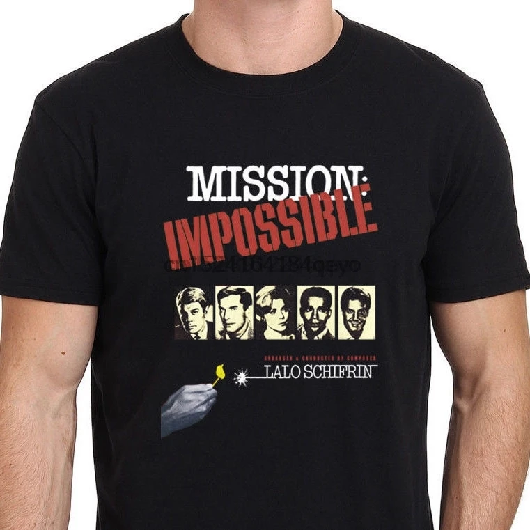 Mission Impossible Lalo Schifrin Vintage Movie T-Shirt Black Size S To 3Xl |