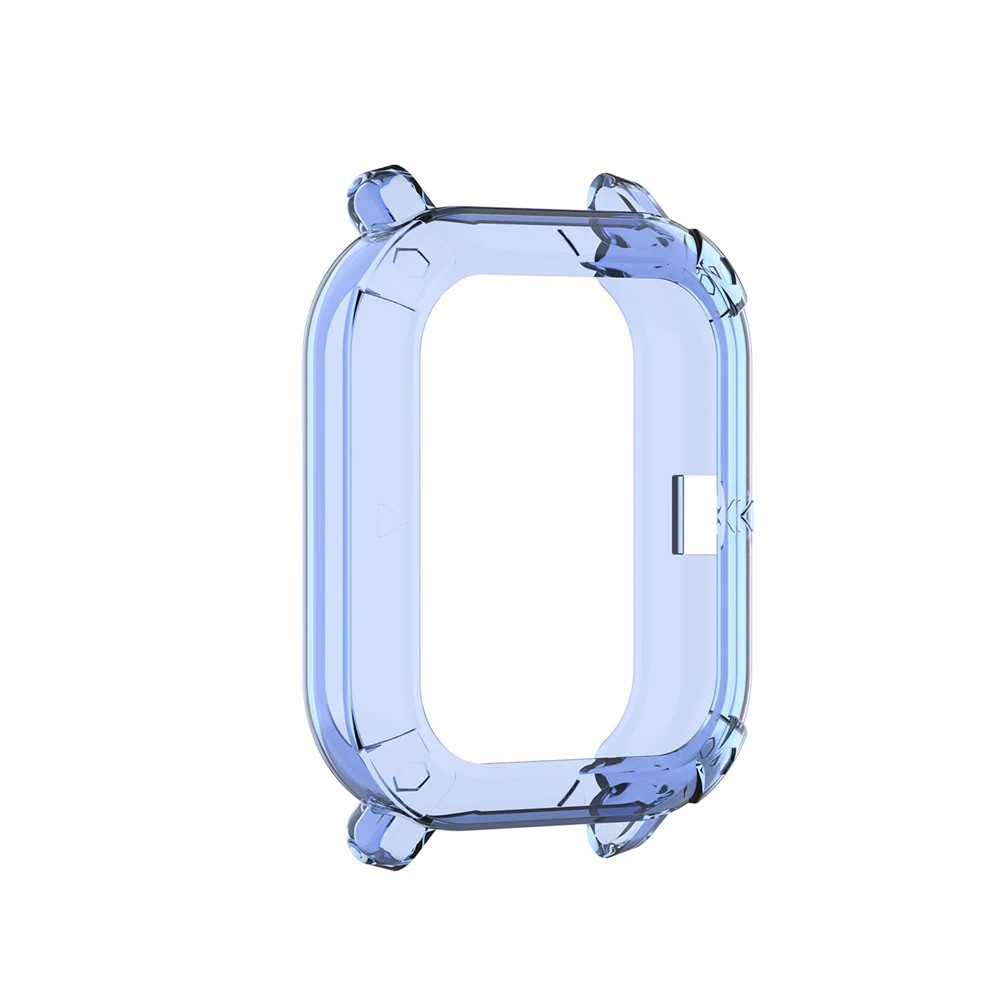 Прозрачный ТПУ защитный чехол для Huami Amazfit GTS Смарт часы мягкий браслет напульсник крышка оболочки - Цвет: Transparent Blue