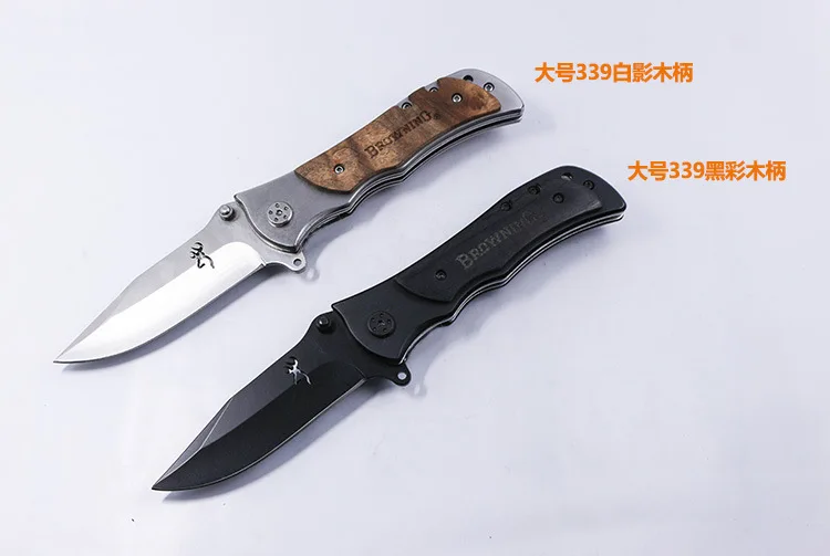 BROWNING открытый складной нож кемпинг спасательный армейский нож Портативный черный цвет дерево Browning EDC нож открытый инструмент