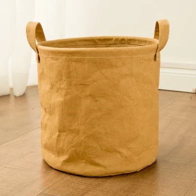 25x25cm brown Взрывные модели бак для грязного белья Хлопок и лен Водонепроницаемая складная корзина хлопок и лен коричневый хранение белья ведро - Цвет: 25x25cm brown