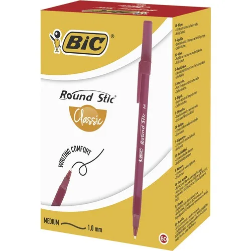 Круглая шариковая ручка Bic 60 шт. 3 цвета на выбор офисные школьные принадлежности