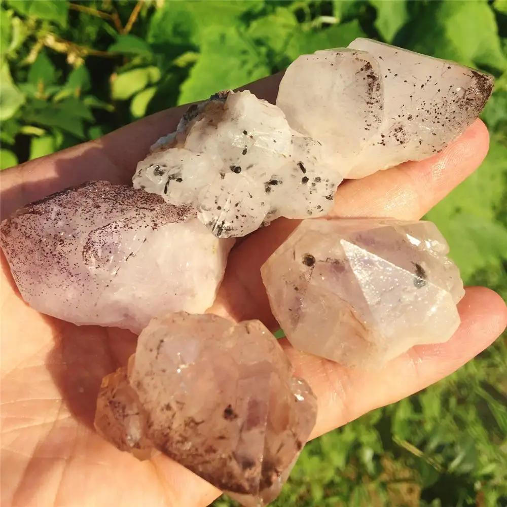 5 шт. Природный пурпурный кристалл обертывание Клубника Кристалл Фиолетовый