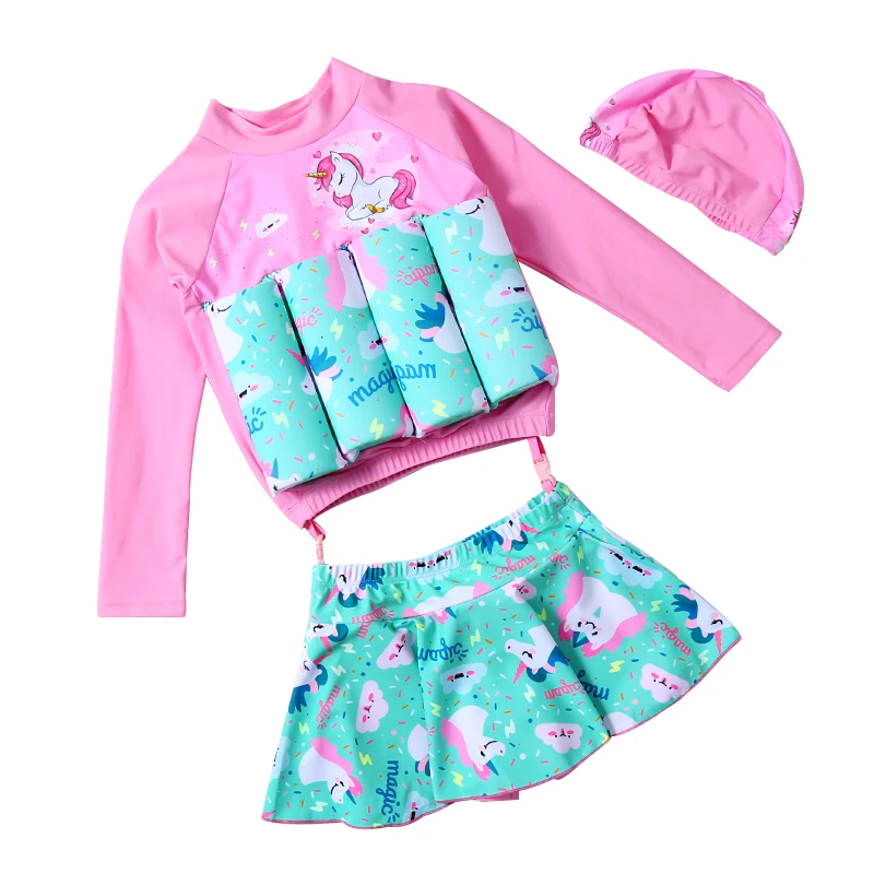 Baby One Piece Floating Swimsuit Safety Float Swimwear Bathing Suit