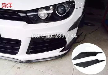 

Factory Price Carbon Fiber Universal Short Front Bumper Lip Splitter Decoration Fins Body Spoiler Canards Valence Chin Winglets