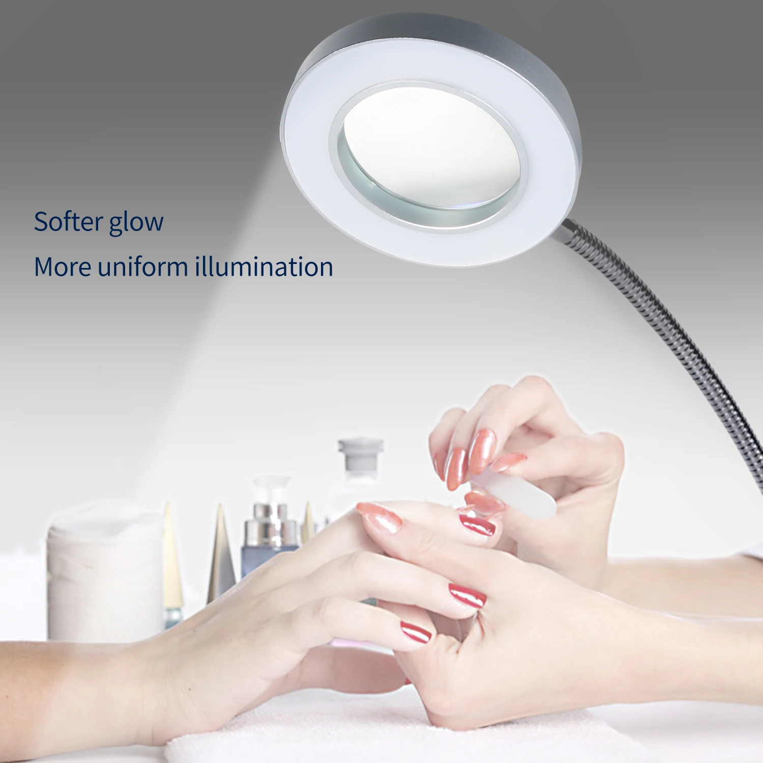 Rotatable Height adjustment Magnifying Glass 3X USB Bench Table Clamp Magnifier LED Energy saving Eye protection light Source