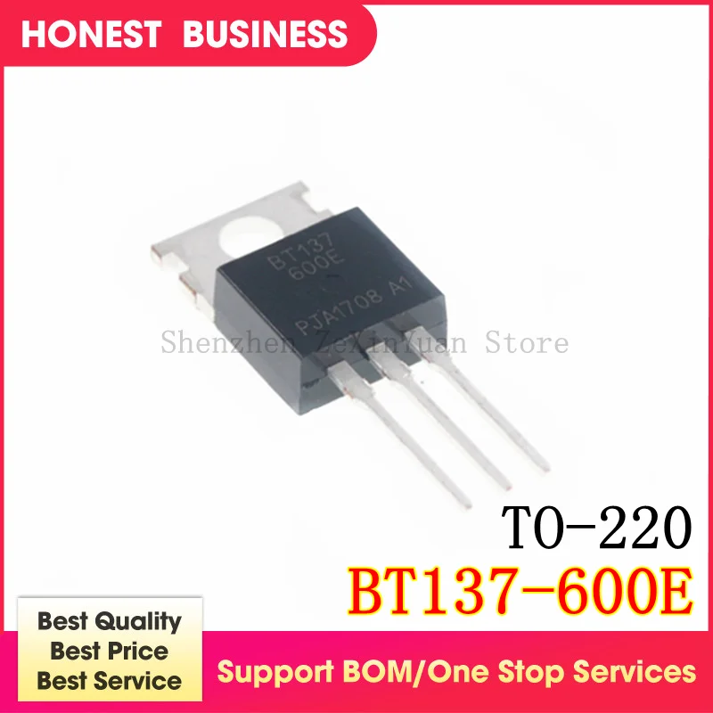 10 шт. Φ TO220 TO-220 BT137 137-600 137-600E Triacs sensitive gate 8A/600V Новый и оригинальный | Электроника