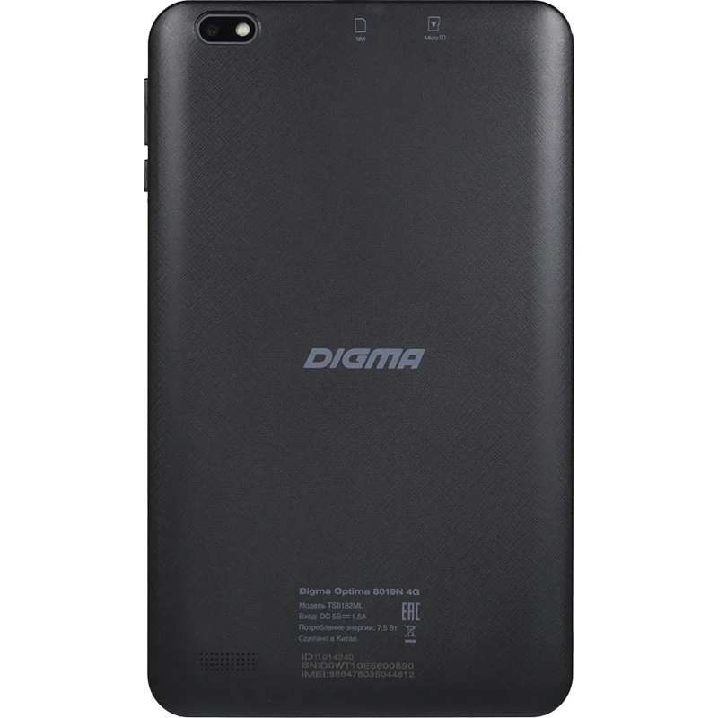 Планшет DIGMA Optima 8019N 4G. 1GB. 8GB. 4G черный