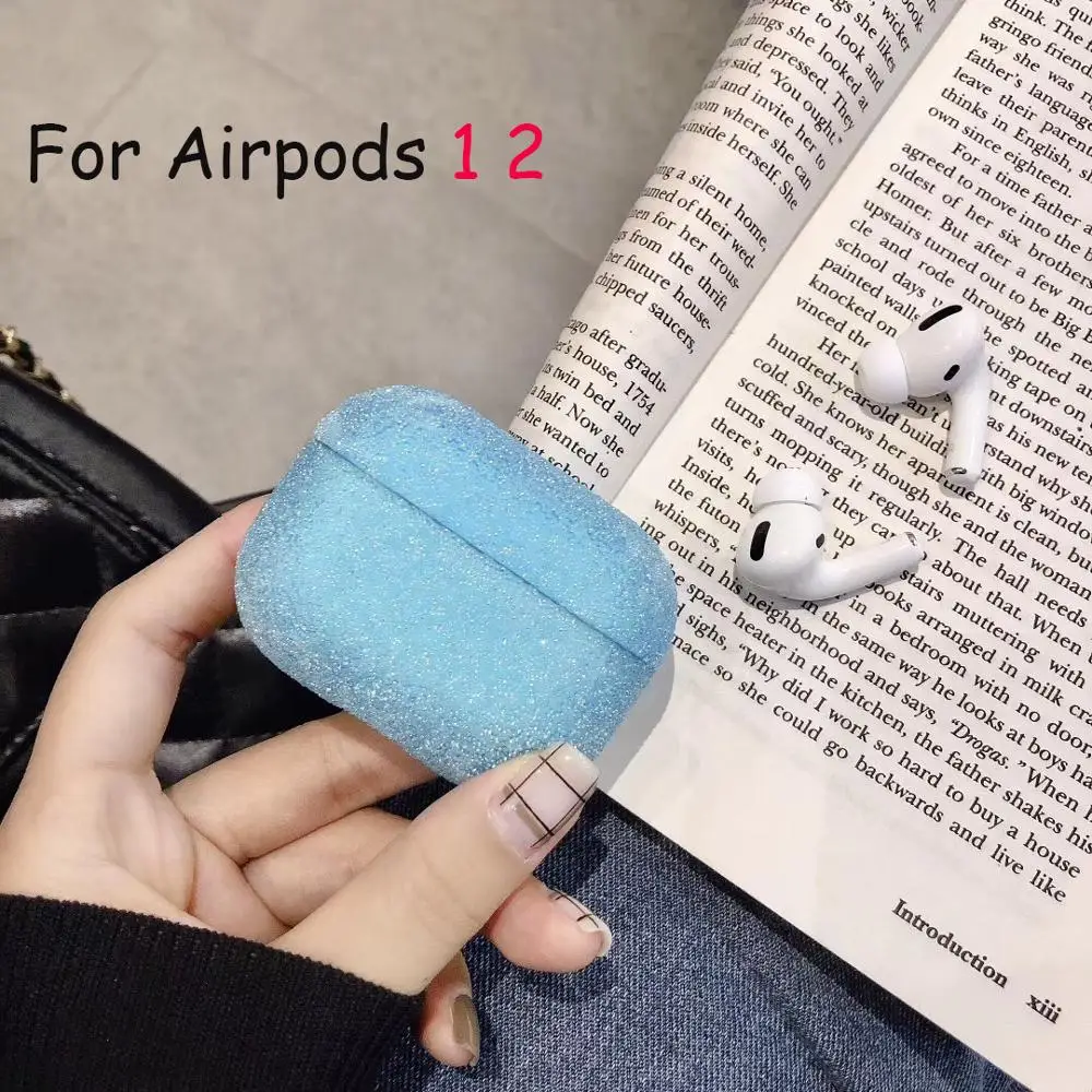 Чехол s для Airpods Pro, чехол, шикарный Кристалл, роскошная Девичья сумка, беспроводной Bluetooth чехол для наушников, для Airpods 2, 1, Heatset, зарядная коробка - Цвет: Blue For Airpods 1 2