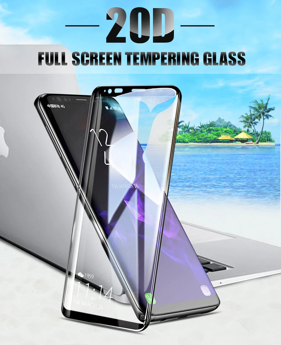 20D Full Glue Cover Tempered Glass For Samsung Galaxy A50 A10 A20 A20e A30 A40 A70 A10S A20S A30S A50S Screen Protector Film