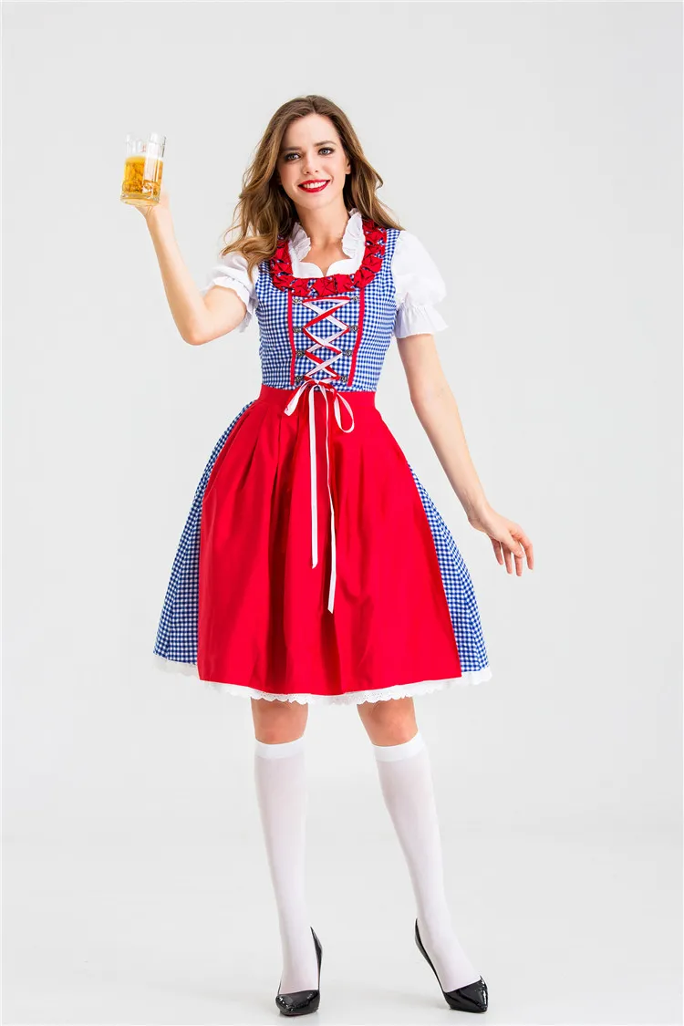 Mens Funny Oktoberfest Drindl Beer Girl Stag Do Fancy Dress Costume Outfit L-XXL
