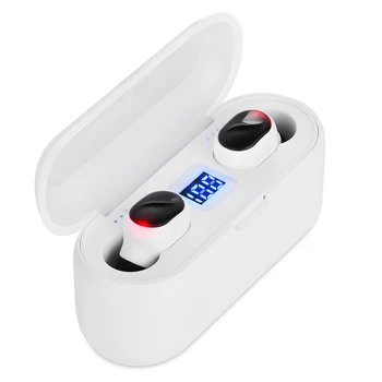 

M18A Bluetooth Headset, TWS Bluetooth 5.0 Digital Display In-Ear Sports Waterproof Wireless Bluetooth Headset(White)