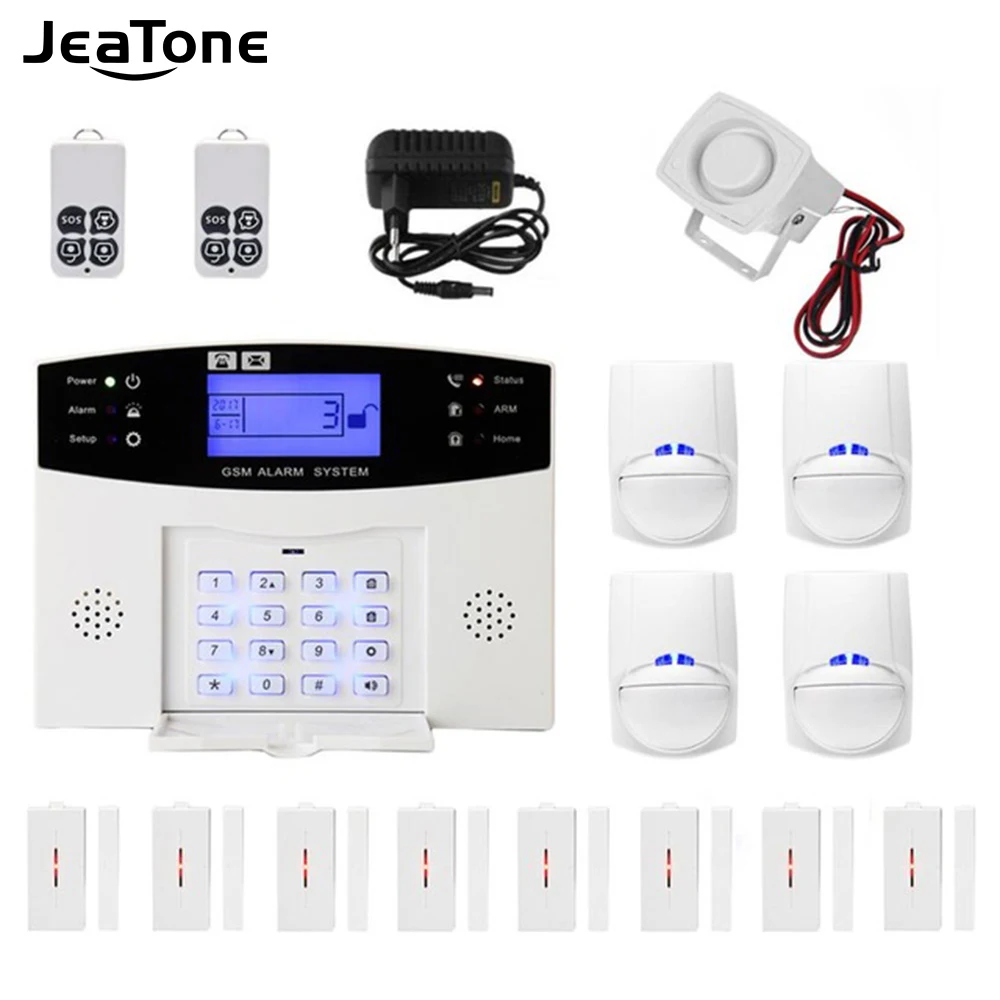 JeaTone GSM Alarm SMS Wireless Alarm System Home Burglar Security Alarm