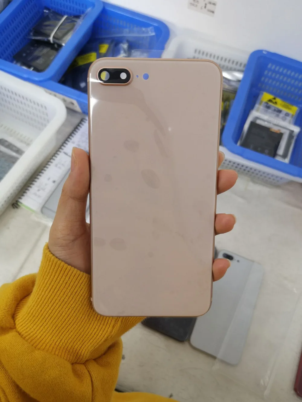 Батарея Обложка для iPhone для iPhone8 Корпус с боковыми клавишами SIM лоток для iPhone8 плюс задняя дверь Корпус чехол для iPhone 8 Plus